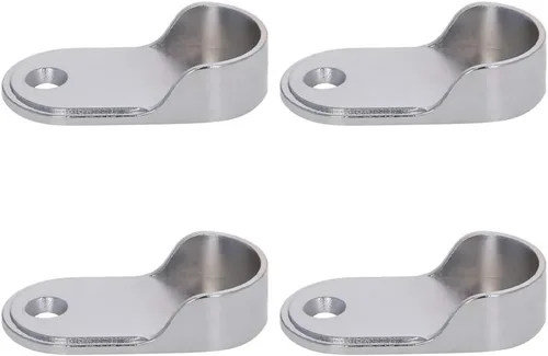Miniatura 17 de MroMax Soporte ovalado de aleación de zinc para barra de armario, soporte de brida para barra de armario, diámetro interior de 0.650 in, paquete