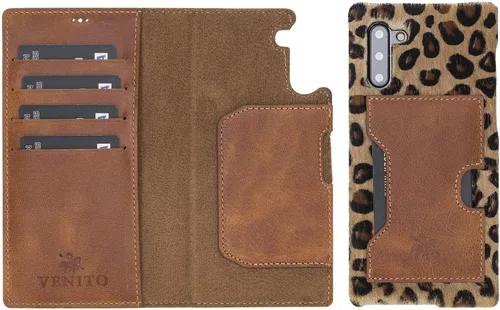 Miniatura 200 de Venito Florence - Funda de piel compatible con Samsung Galaxy S9, extra segura con bloqueo RFID, cartera desmontable para teléfono (gris decolorado)