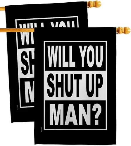 Miniatura 20 de Will You Shut Up Garden House Flag - Set Patriotic Vote President Democrat Republican Tea Party United State American Election - Decoration Banner