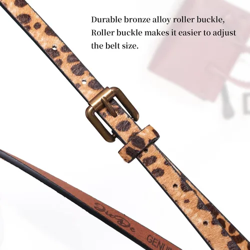 Miniatura 4 de Cinturón con estampado de leopardo para mujer, cinturón de piel de moda, cinturón de ternero, cintura casual, leopard print
