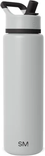 Miniatura 83 de Simple Modern botella de agua reutilizable con tapa con pajilla, de acero inoxidable con aislamiento al vacío, para gimnasio, viajes y deportes