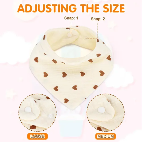 Miniatura 3 de Accmor Muslin Baby Bibs, Soft Baby Bandana Drool Bibs for Baby Girls Boys, Bib for Drooling Teething