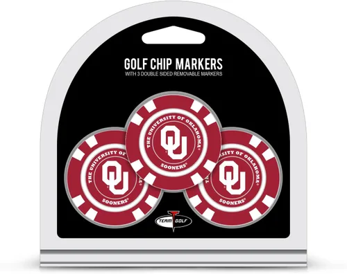 Miniatura 47 de Team Golf NCAA - Marcadores para pelotas de golf tamaño de ficha de póquer con marcadores de doble cara esmaltados más pequeños