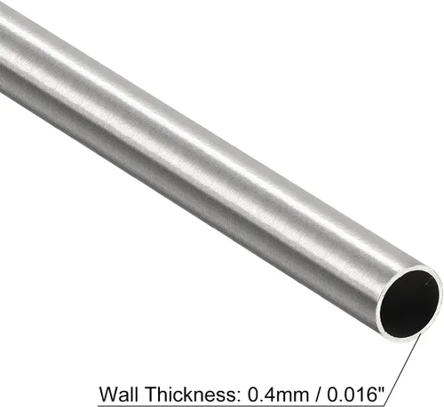 Miniatura 3 de uxcell Tubo capilar de acero inoxidable 304, OD 0.295 in x 0.016 in pared gruesa 9.843 in longitud tubo de metal para maquinaria industrial, 3 unids