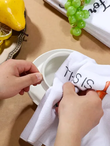Miniatura 5 de Patelai 4 toallas de cocina divertidas con divertidos frases de batidor de huevos, rodillo de cocina para hornear, para amantes de la cocina, mamá