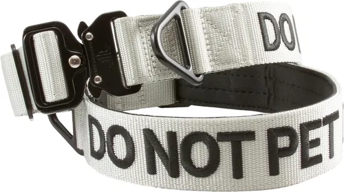 Miniatura 6 de Tacticollar - Do not PET, collar de nailon de 1.5 pulgadas para perros medianos y grandes, neopreno acolchado en el interior, comunica las Negro