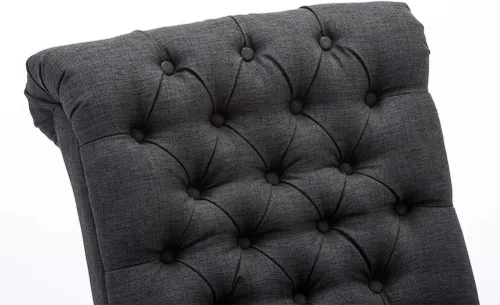 Miniatura 8 de HAOBO Home Silla de acento sin brazos con botones capitoné silla lateral para sala de estar dormitorio Funiture