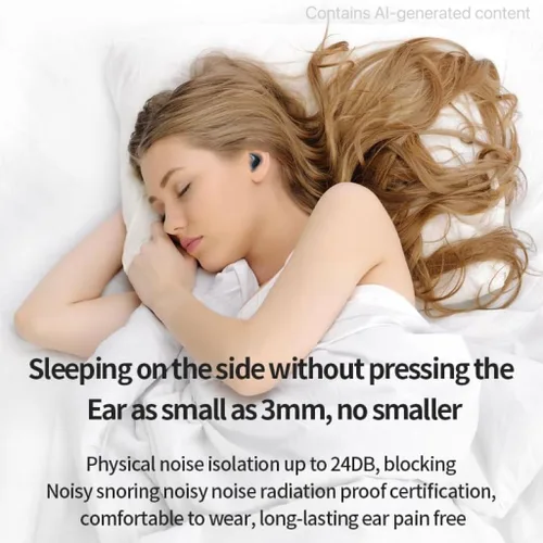 Miniatura 2 de Auriculares inalámbricos Bluetooth 5.4 para dormir, ligeros, ligeros, diseño pequeño para dormir, correr, entrenamientos, etc