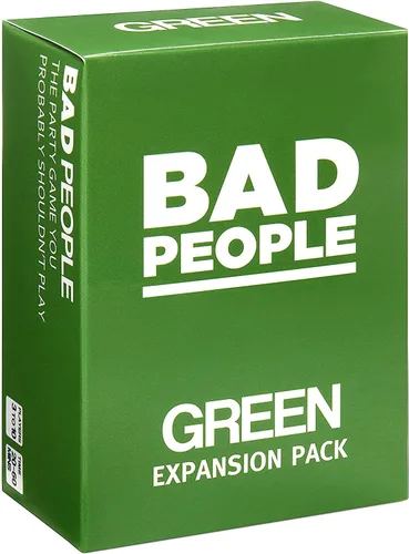 BAD PEOPLE Juego de fiesta – Expansión verde – 100 nuevas tarjetas de preguntas para el divertido juego de cartas para adultos para fiestas