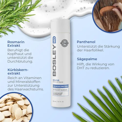 Miniatura 3 de BosRevive - Acondicionador voluminizador para un cabello notablemente adelgazante, sin tratamiento de color, palma enana americana con bloqueo