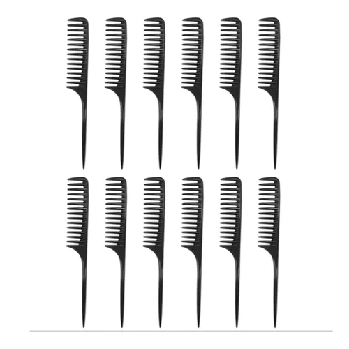 Miniatura 4 de [Juego de peines, paquete variado] Todo tipo de cabello y estilos de peinado profesional, peine de peluquero, peine de rastrillo jumbo