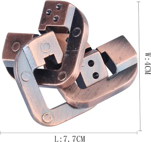 Miniatura 3 de Rompecabezas de ingenio para adultos Rompecabezas Metal con agujero de cerradura Juguetes educativos para adultos Rompecabezas de rompecabezas IQ