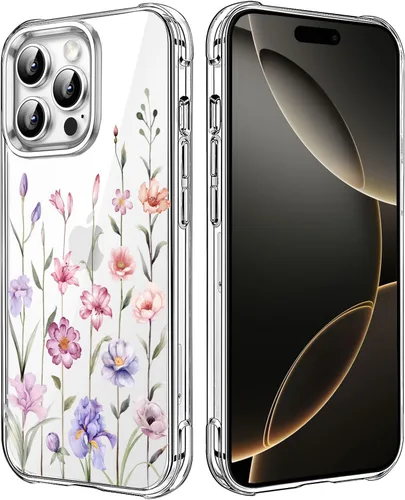 Miniatura 26 de Funda transparente de girasol compatible con iPhone SE 2022 SE 2020 7 8, funda trasera floral para niñas y mujeres, funda protectora transparente