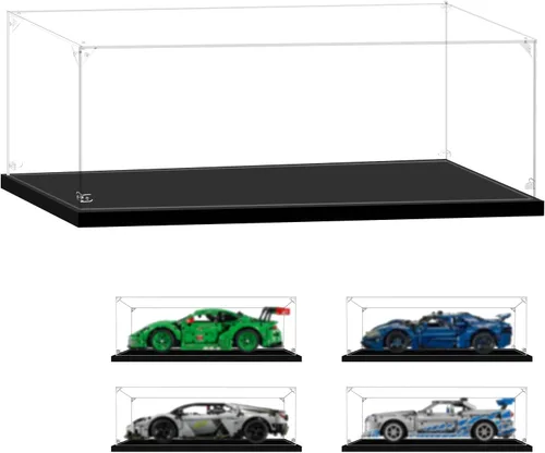Miniatura 7 de Vitrina para Lego 1:8 Scale Car 42096 42172 42143 42156 42083 42115 42056 42125 76139 76956, 23.62 x 11.81 x 7.87 pulgadas 7.9 in), a prueba