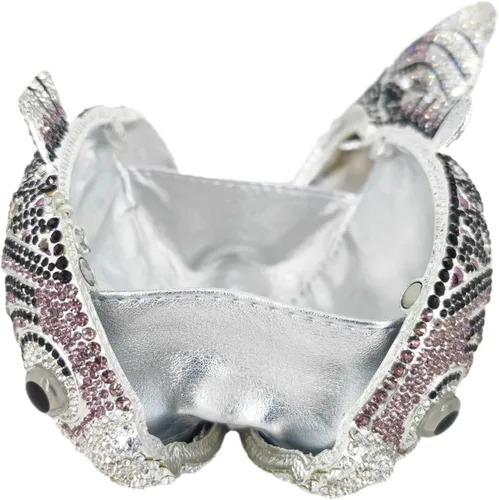 Miniatura 5 de Boutique De FGG Bolsos de mano con diamantes de imitación de pescado para mujer, bolsos formales de noche, bolso de graduación, boda, fiesta, bolsa