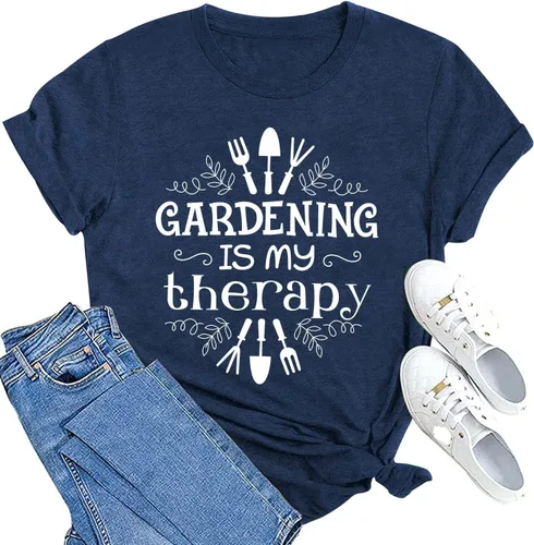 Miniatura 21 de MAIHUN Camisas de jardín para mujer, camiseta para amantes de las plantas, camiseta gráfica de jardinería, camisetas de regalo de jardinero