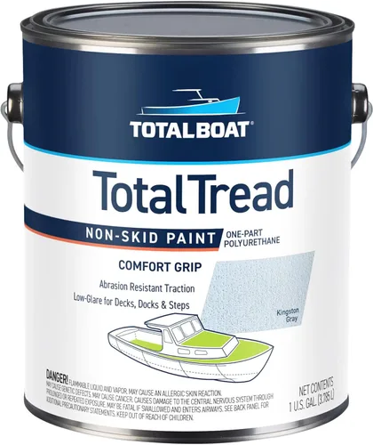 Miniatura 11 de TotalBoat TotalTread - Pintura antideslizante para cubierta, revestimiento de tracción antideslizante de grado marino para barcos, madera, fibra