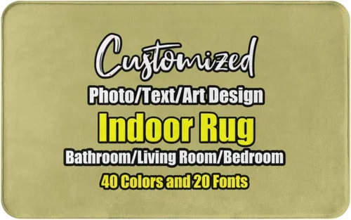 Miniatura 105 de sophiehome Customzied - Alfombras de baño con imagen de texto, alfombra de franela personalizada para interiores para el hogar, dormitorio, baño