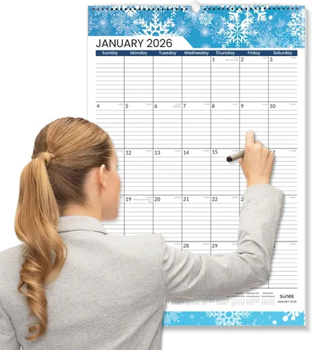 Miniatura 17 de SUNEE Calendario de pared grande 2026-2027, 22.75 x 15.5 pulgadas, calendario de julio de 21 meses (finaliza marzo de 2028), vertical extragrande