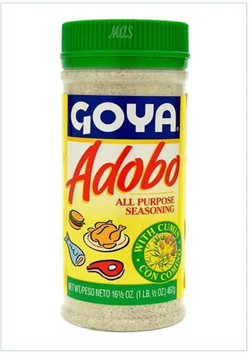 Adobo - Condimento multiusos con comino de Goya, mezclador de especias latinas para carne, pollo y pescado, mezcla de especias sin grasa y sin
