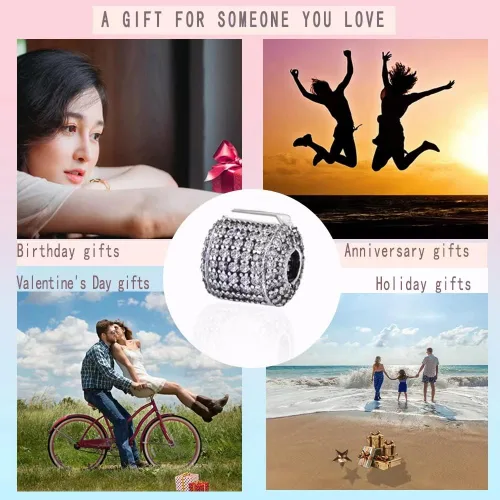 Miniatura 5 de Abalorios de plata de ley 925 para pulseras Pandora, regalos de joyería para mujer y niña.
