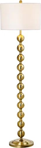Miniatura 7 de SAFAVIEH - Colección de iluminación Reflections - Lámpara de pie moderna de granja rústica apilable de bola de níquel de 59 pulgadas, para sala