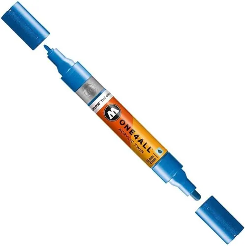 Miniatura 10 de Molotow ONE4ALL - Marcador acrílico de doble bomba, puntas de 0.059 in y 0.157 in, luz Amazonas, 1 cada uno (227.423)