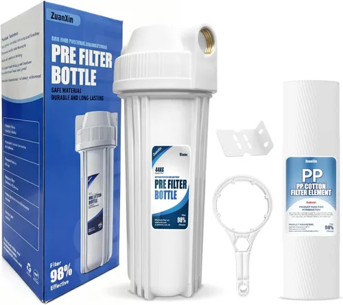Carcasa de filtro de agua para toda la casa, se ajusta a filtros de sedimentos de 10 x 2.5 pulgadas, etc. para agua de pozos y ciudades, sistema de