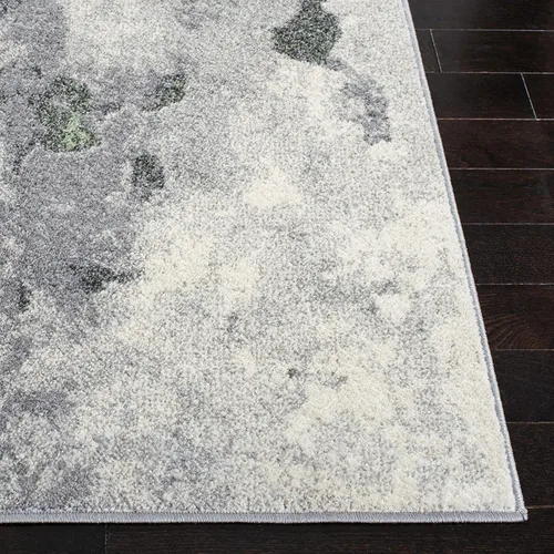 Miniatura 2 de SAFAVIEH Adirondack Collection - Alfombra decorativa, 2 pies 6 pulgadas x 4 pies, verde y gris, diseño abstracto moderno, no desprende pelusa
