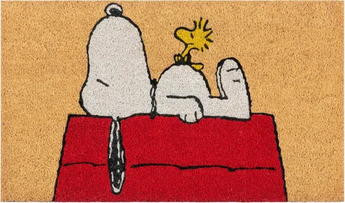 Miniatura 6 de Gertmenian Peanuts Snoopy Coir Felpudo – Tapete de bienvenida de 2 x 3 (paquete de 2), ideal para zonas de alto tráfico en la puerta delantera