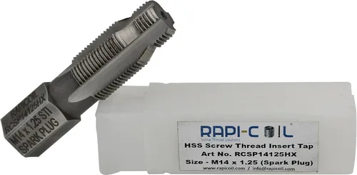 Miniatura 3 de M14 x 1.25 Bujía Pilotado Helicoil STI Tap - para volver a roscar y reparar conjuntos de asiento cónico y tipo junta - Fabricado en la India