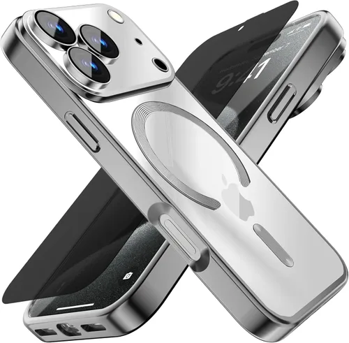 Miniatura 27 de Misscase Funda MagSafe compatible con iPhone 12 Pro Max con protector de lente de cámara, protección completa, funda magnética transparente