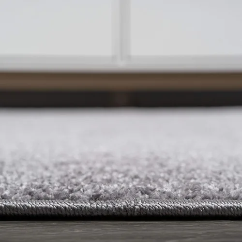 Miniatura 9 de JONATHAN Y Haze - Alfombra sólida de pelo bajo gris para interiores, 5 x 8 pies, estilo costero, bohemio, minimalista, clásica, fácil de limpiar