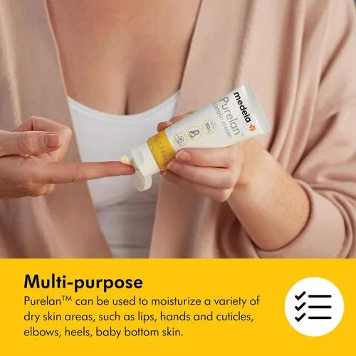 Miniatura 6 de Medela Purelan - Crema para pezones de lanolina, alivio rápido para los pezones doloridos y la piel seca durante la lactancia, segura para amamantar