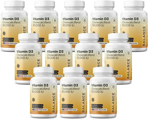 Miniatura 8 de Balance Breens Vitamina D3 50,000 UI - 60 cápsulas vegetales - Suplemento de vitamina D sin gluten de alta potencia sin OMG