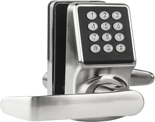 Cerradura de puerta inteligente con teclado, cerraduras de puerta para puerta delantera, cerradura de puerta de entrada sin llave con/tarjeta
