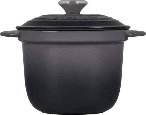 Miniatura 2 de Le Creuset Olla de arroz de hierro fundido esmaltado con tapa y inserto de gres, 2.25 cuartos de galón., Ostras