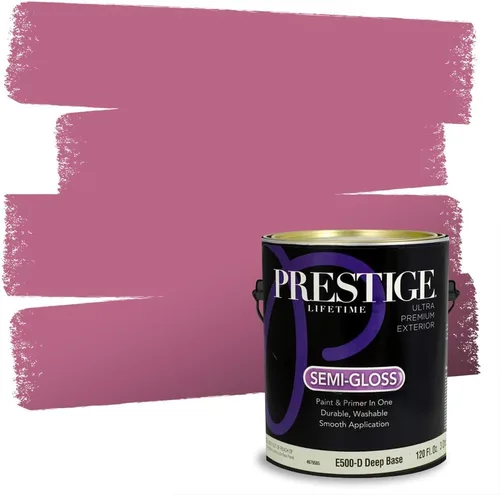 Miniatura 48 de Prestige Paints - Pintura exterior e imprimación en uno, 1 galón, plano, E500-P-A011GP