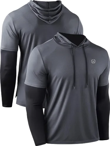 Miniatura 4 de NELEUS Mens Athletic Workout Running Long Sleeve Shirts