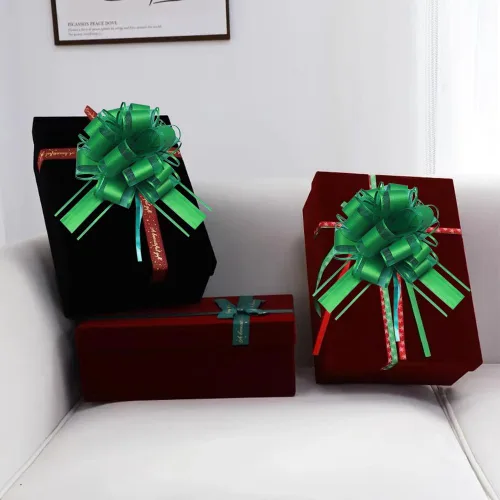 Miniatura 2 de HSXJJ 6 Piezas Lazos de Regalo Grandes, Lazos Tirables para Envolver Regalos, 6 pulgadas, Cesta y Decoración de Boda, Lazos de Envoltura de Regalos