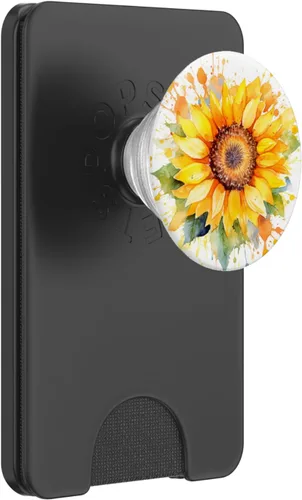 Miniatura 7 de PopSockets PopGrip estándar de girasol de acuarela