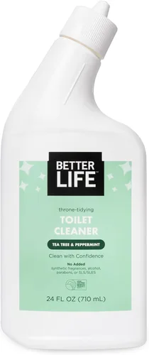 Better Life Limpiador de inodoro, gel de limpieza con aroma a árbol de té y menta, limpiadores líquidos de baño para el hogar, 24 onzas