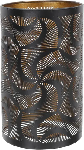 Miniatura 12 de KALLORY Pantalla hueca de metal tallado de hierro para lámpara decorativa de mesa, 7.87 x 4.72 x 4.72 pulgadas, elegante difusor de luz para sala
