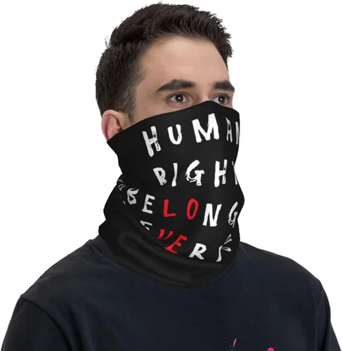Miniatura 7 de Human Rights Belong to Everyone Head Wrap, Neck Gaiter, Headband, Fishing Mask, Magic Scarf Face Bandana Mask Neck Tube Balaclava for
