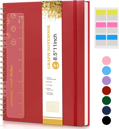 Miniatura 23 de Lined Spiral Notebook Journal 8.5” x 11”, A4 Large Notebooks for Women Men, College Ruled Journal, 100 GSM Paper, Plastic Hardcover Spiral Bound