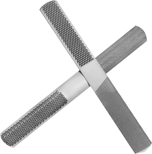 Miniatura 7 de Lima de raspa de madera de 4 vías y raspa redonda, limas planas y de aguja semicirculares para afilar herramientas de madera y metal