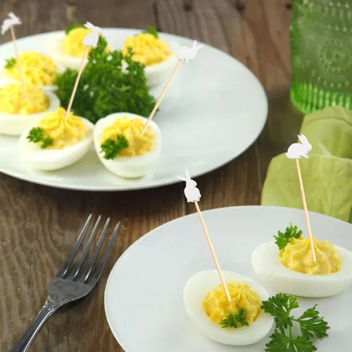 Miniatura 7 de Palillos de cóctel de conejo de Pascua, palillos para frutas y postres, palillos para sándwiches, palillos para alimentos, pinchos para charcutería