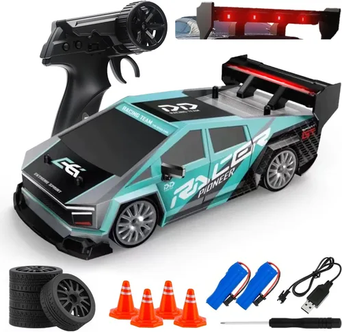 Miniatura 19 de Coche de Deriva RC, Vehículo de Control Remoto a Escala 1:24 para Niños, 2.4GHz 20KM/H 4WD Autos RC de Alta Velocidad con Luz LED, Dos