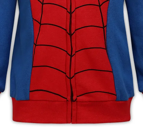 Miniatura 4 de Marvel Avengers Capitán América y Spiderman - Sudadera con capucha y cremallera para niños pequeños - Azul marinorojoblanco