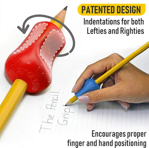 Miniatura 4 de The Pencil Grip Agarres de Lápiz con Purpurina 6 Piezas, Agarres de Lápiz para Escritura de Niños, Agarre Ergonómico de Bolígrafo para Diestros